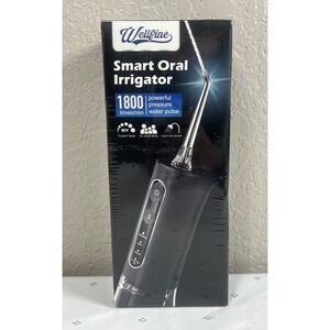 Wellfine Smart Oral Irrigator Water Dental Flosser Black 300ML 4 Modes 5 Tips